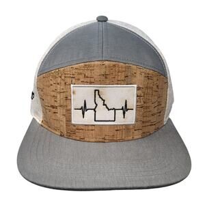 Idaho Heartbeat Snapback Hat Multicolor One Size Adjustable Breathable 6 Panel